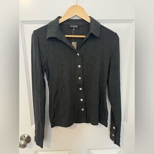 J. Crew Women's Charcoal Button-Down Shirt
